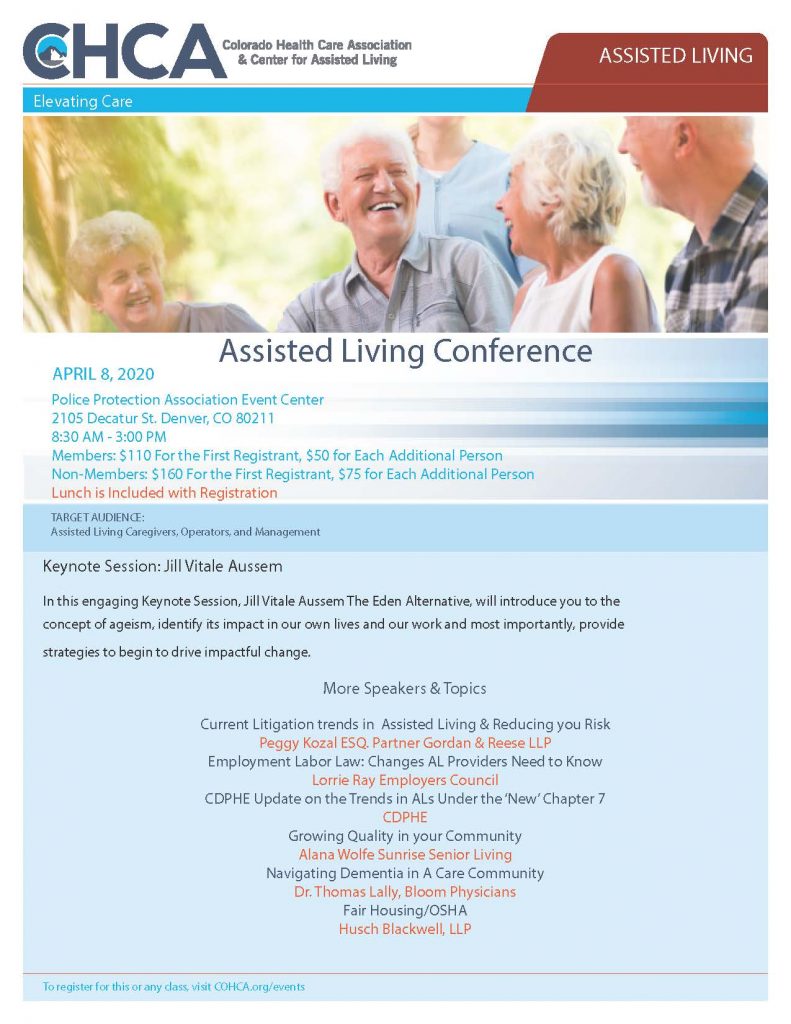 2020AssistedLivingConferenceBrochure CEU / Consulting & Education